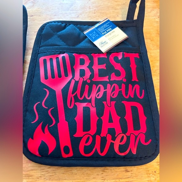 Handmade Fathers Day Pot Holder Set of 2 - Picture 2 of 3